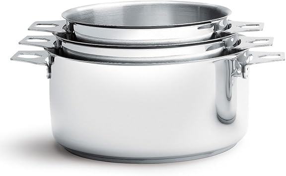 De Buyer - Lot de 3 casseroles en inox MILADY TWISTY amovibles - Diamètre 16/18/20 cm -, Argenté : Amazon.fr: Cuisine et Maison