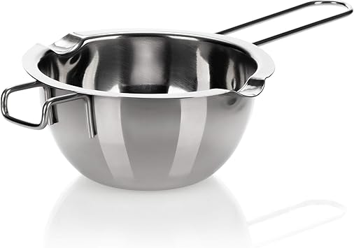 com-four® Fondoir bain-marie - bol de fusion avec 2 becs - bol de fusion bain-marie durable - acier inoxydable - va au lave-vaisselle (01 pièce - 400ml) : Amazon.fr: Cuisine et Maison
