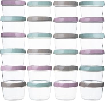 QILZO® Lot de 24 Boîtes pour aliments pour 200ml, sans BPA, pour micro-ondes et lave-vaisselle, congélateur, Récipients avec couvercle : Amazon.fr: Cuisine et Maison