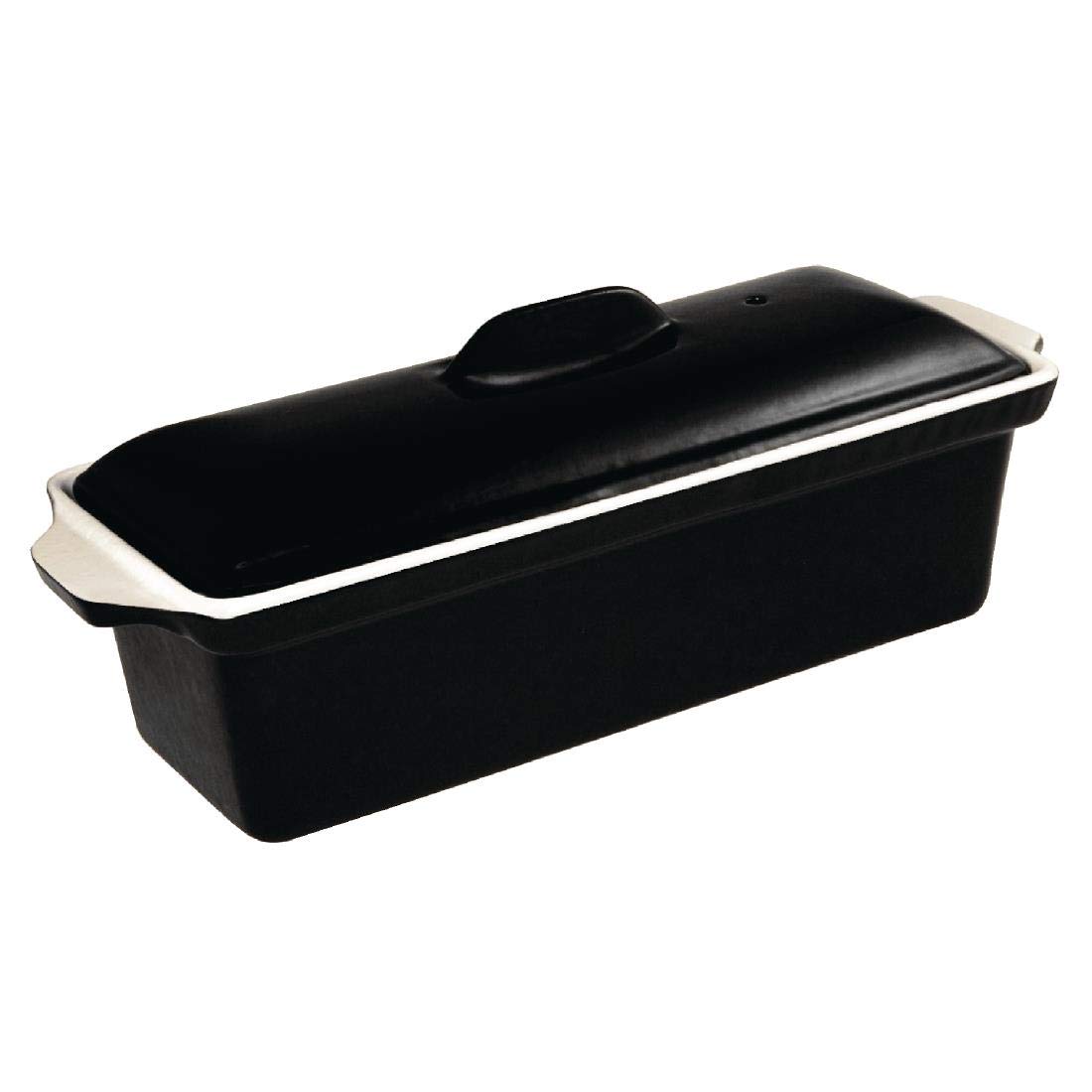 Vogue Terrine noire, 1.7L, taille : 120 (H) x 340 (L) x 105 (P) mm, intérieur émaillé, convient à tous les types de fours et de plaques de cuisson, batterie de cuisine compatible induction, U560 : Amazon.fr: Commerce, Industrie et Science