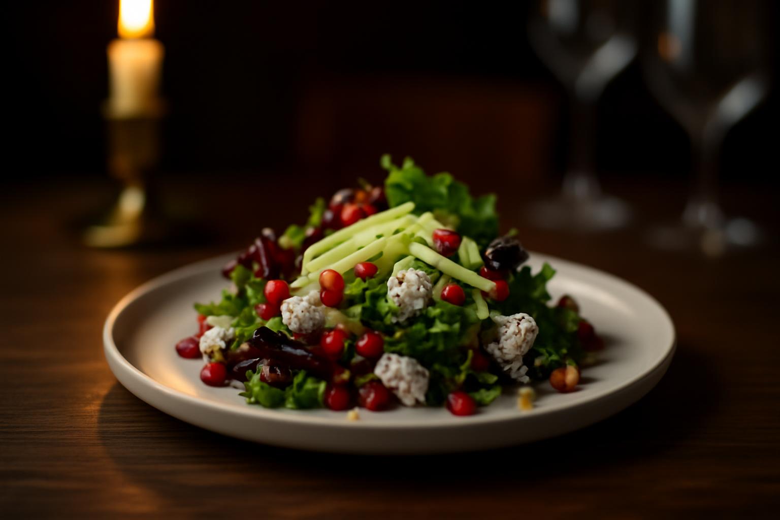 Salade Le Jardin d’Hiver : Rubis Croquant, Éclat de Jade & Velours de Bleu