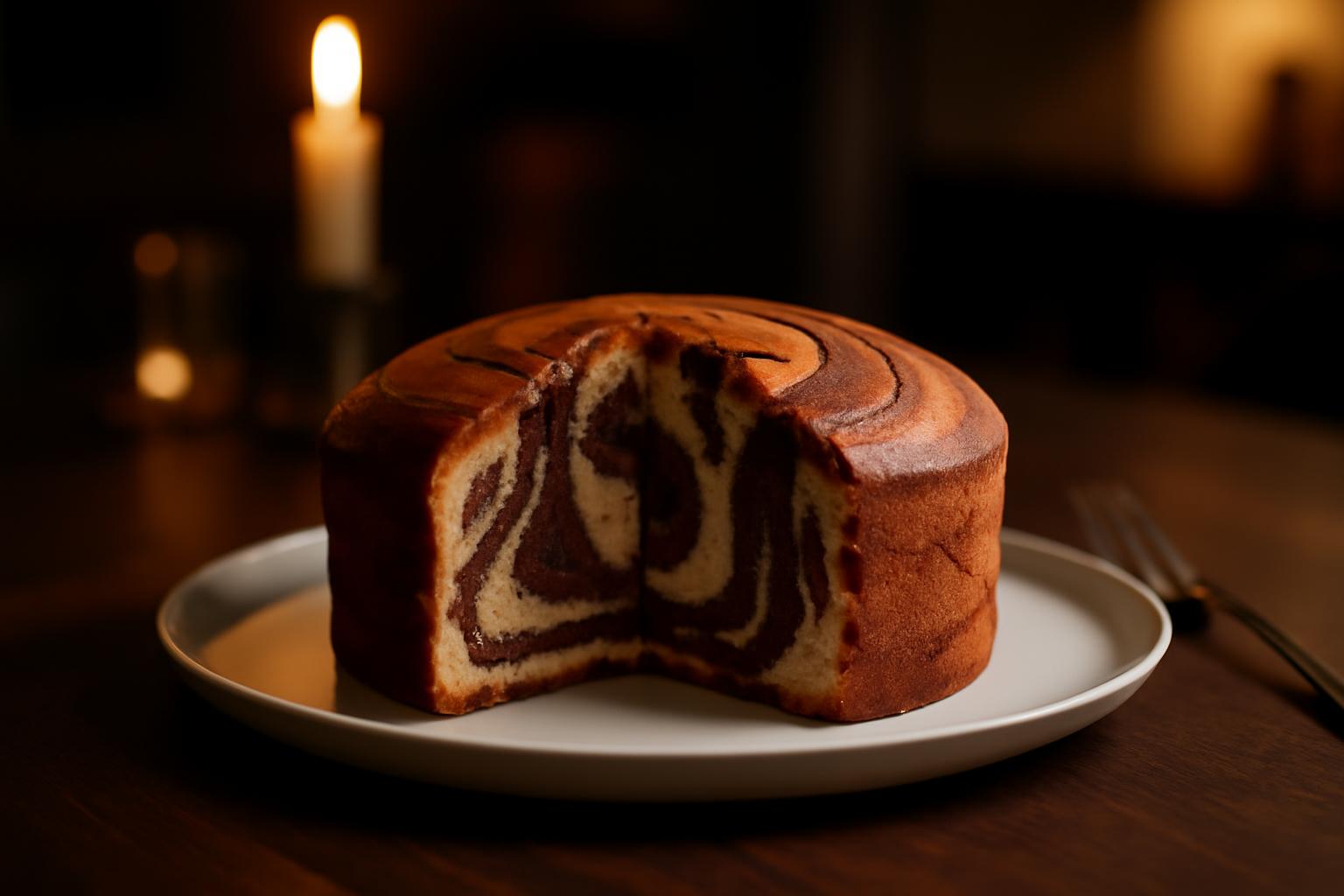 Gâteau marbré, cuisson à la vapeur (avec ou sans thermomix)