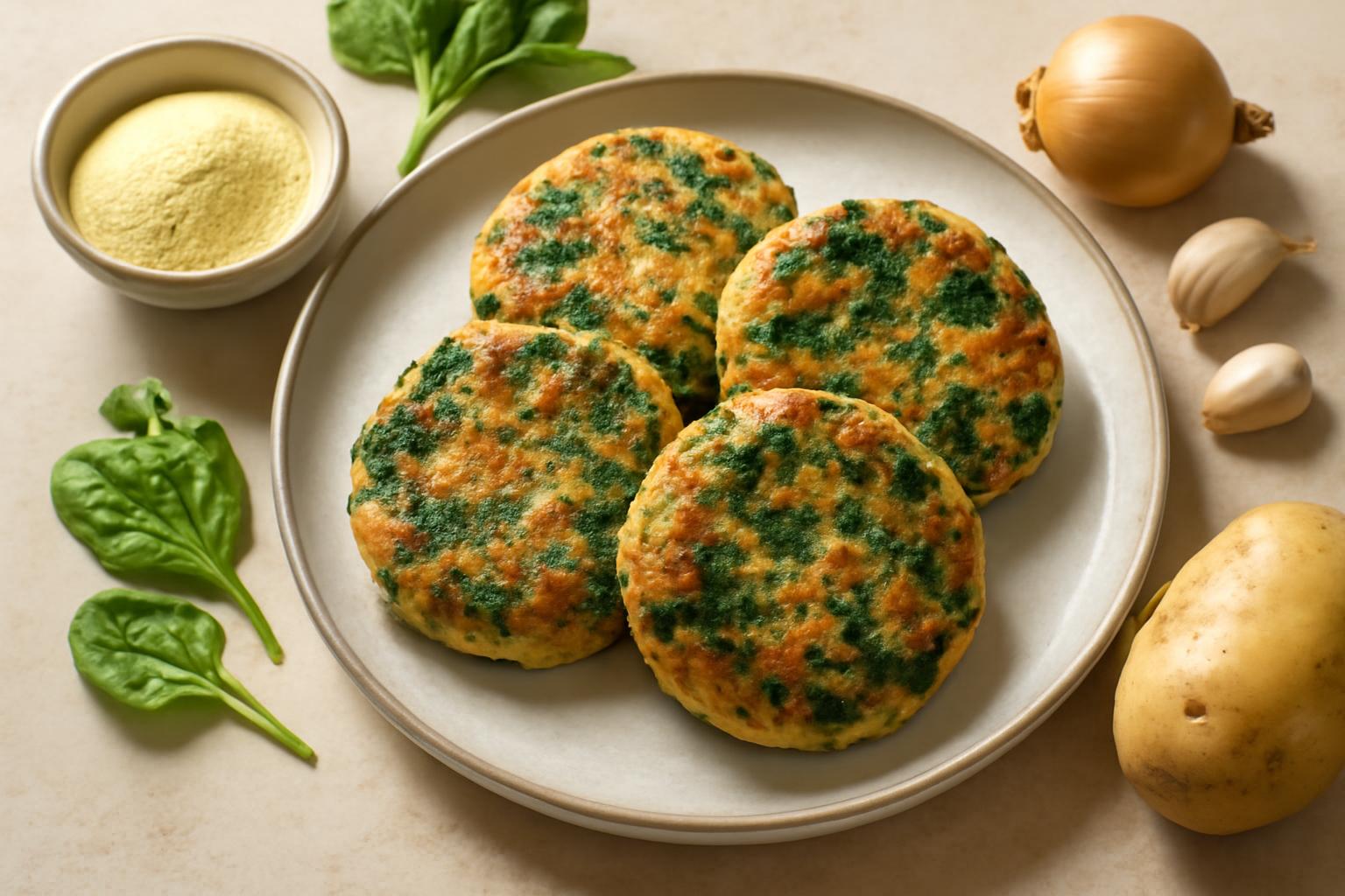 Galettes croustillantes de saumon aux épinards