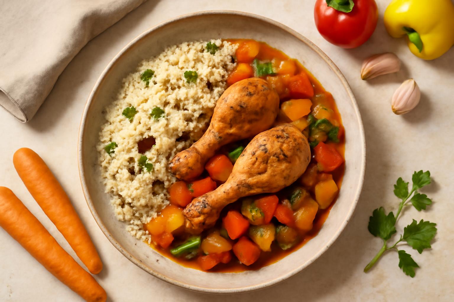 Couscous de poulet aux légumes