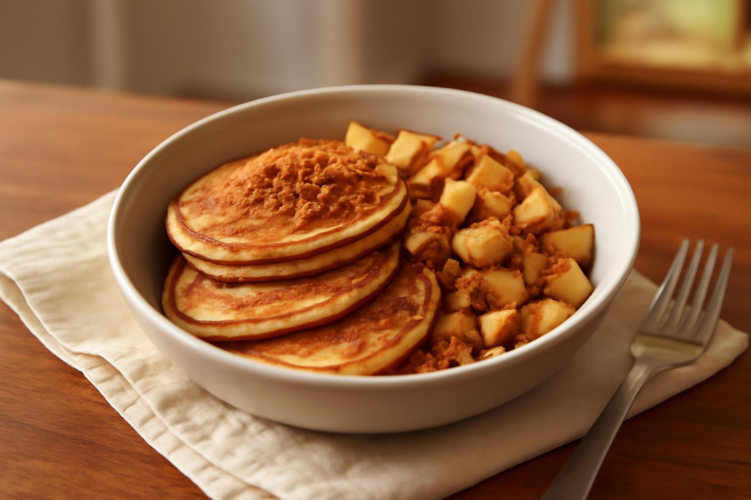 Pancakes bowl pomme cannelle spéculoos