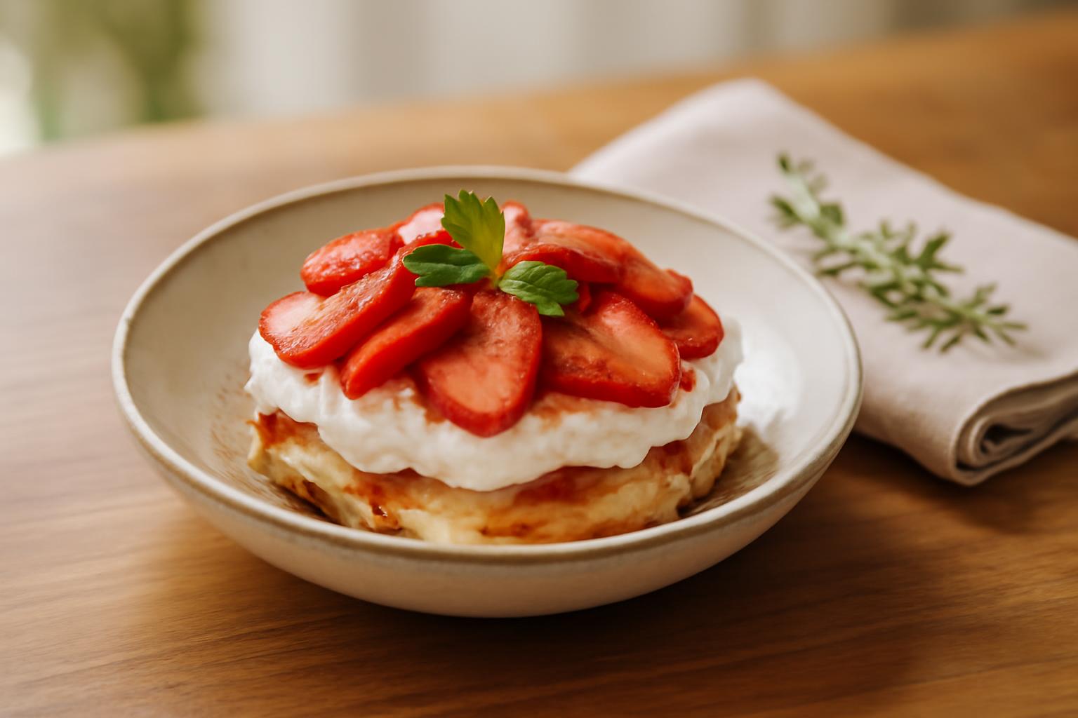 Tiramisu aux fraises allégé