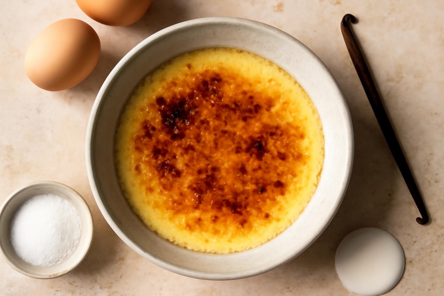 Crèmes aux œufs à la vanille cuites à l'airfryer