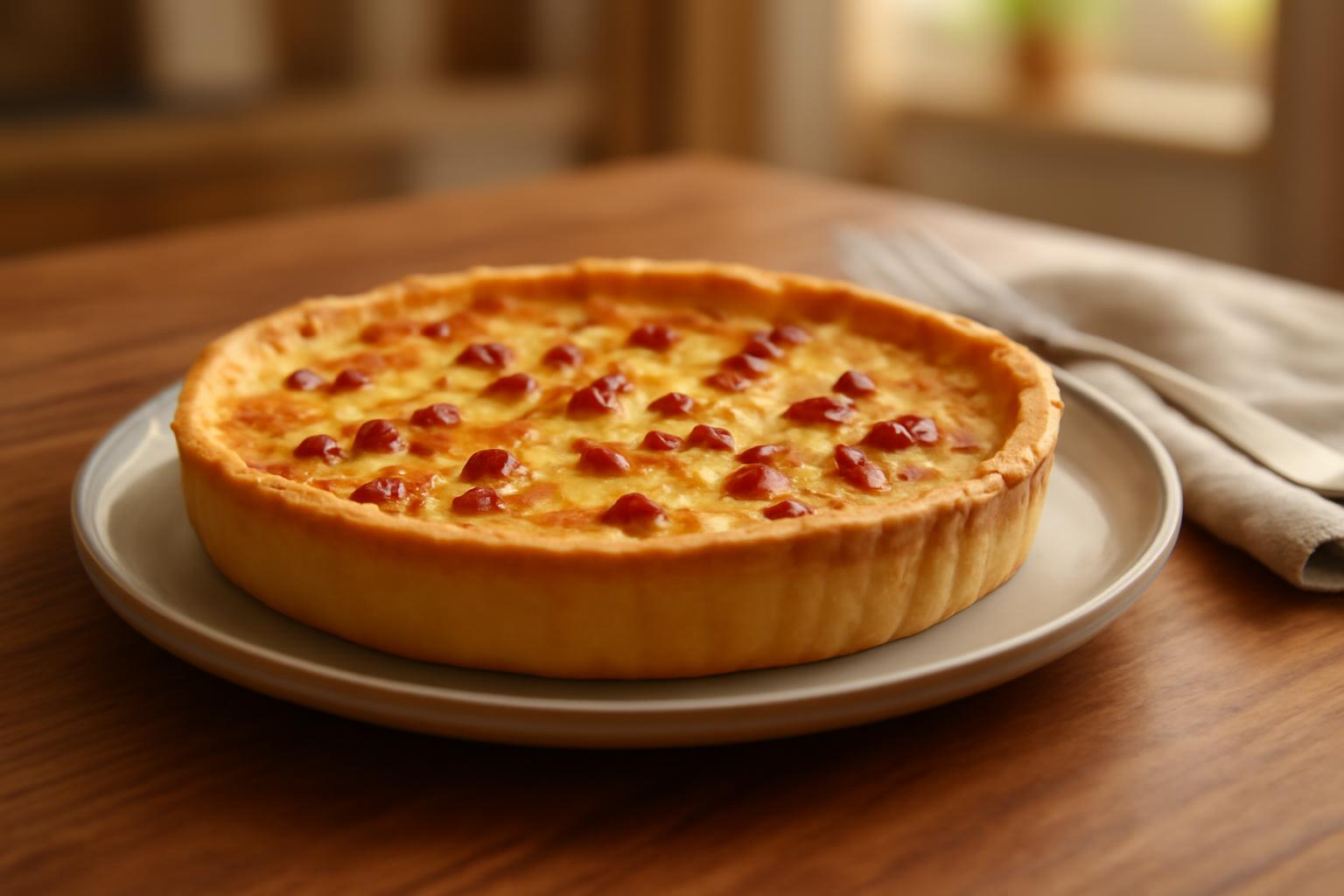 Quiche lorraine traditionnelle (sans fromage)