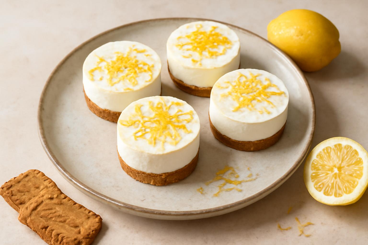 Mini cheesecakes citron-spéculoos sans cuisson