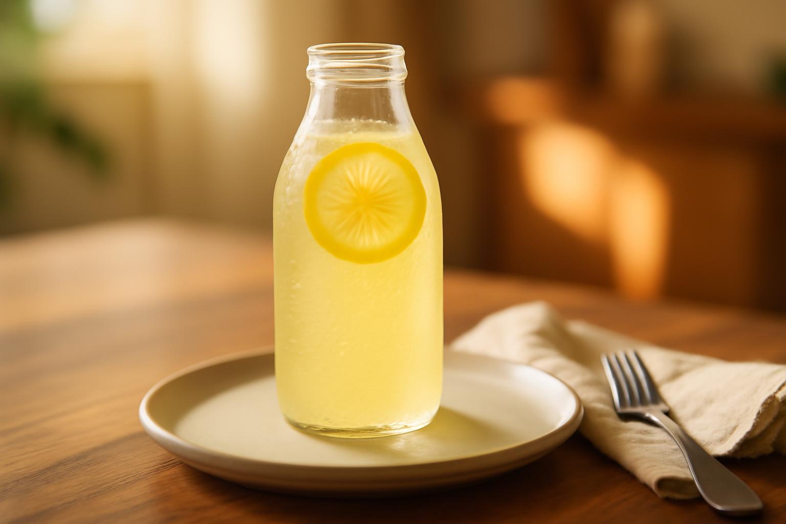 Boisson pétillante maison au citron fermenté