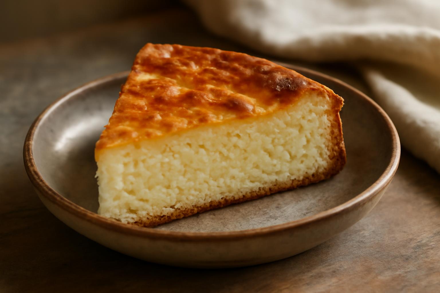 Gâteau moelleux au fromage blanc sans matières grasses