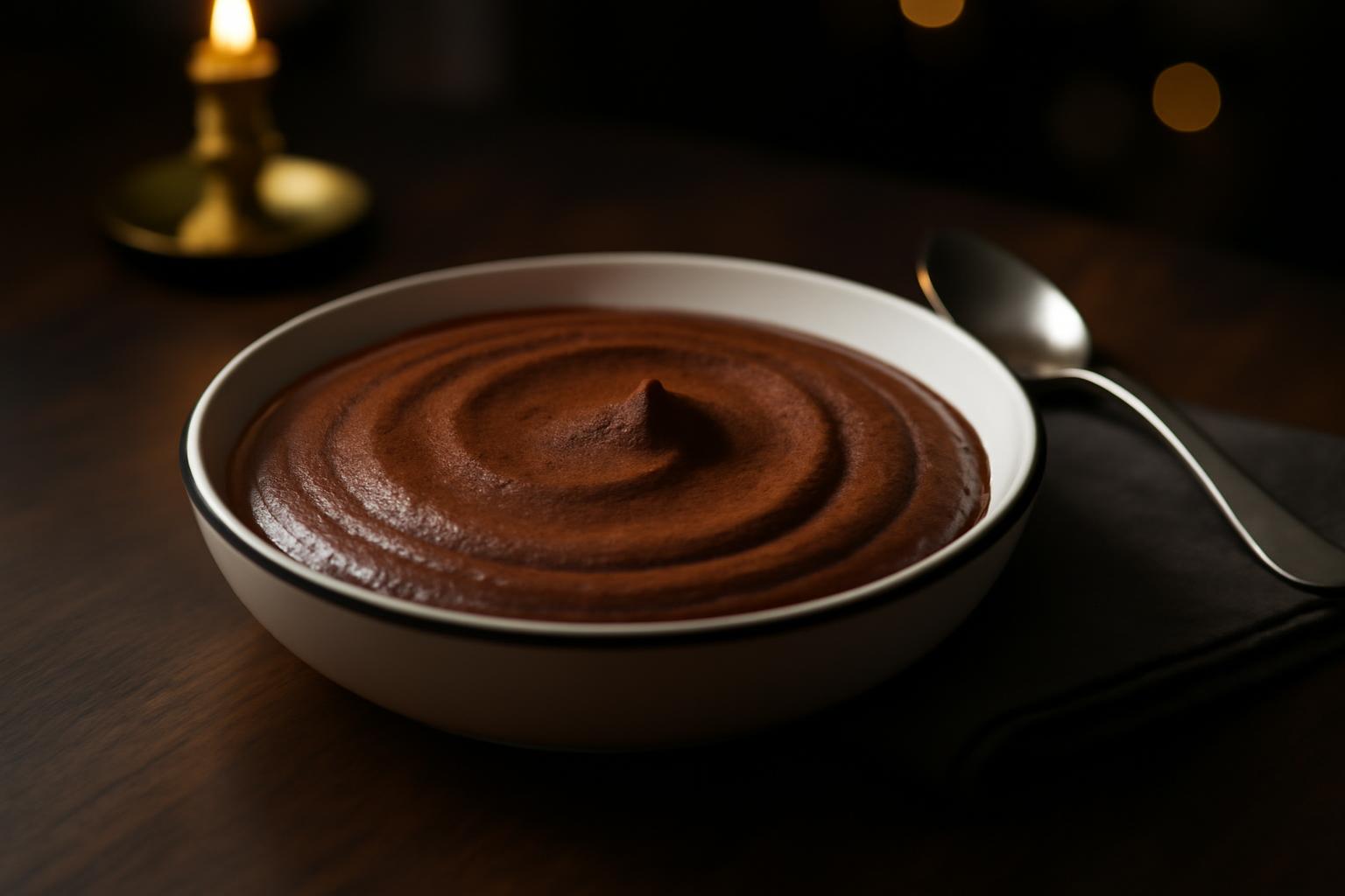 Dessert au chocolat protéiné aux œufs durs