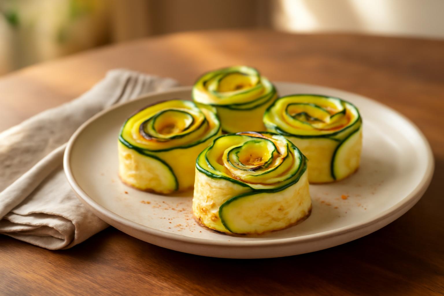 Minis flans de courgettes en fleurs