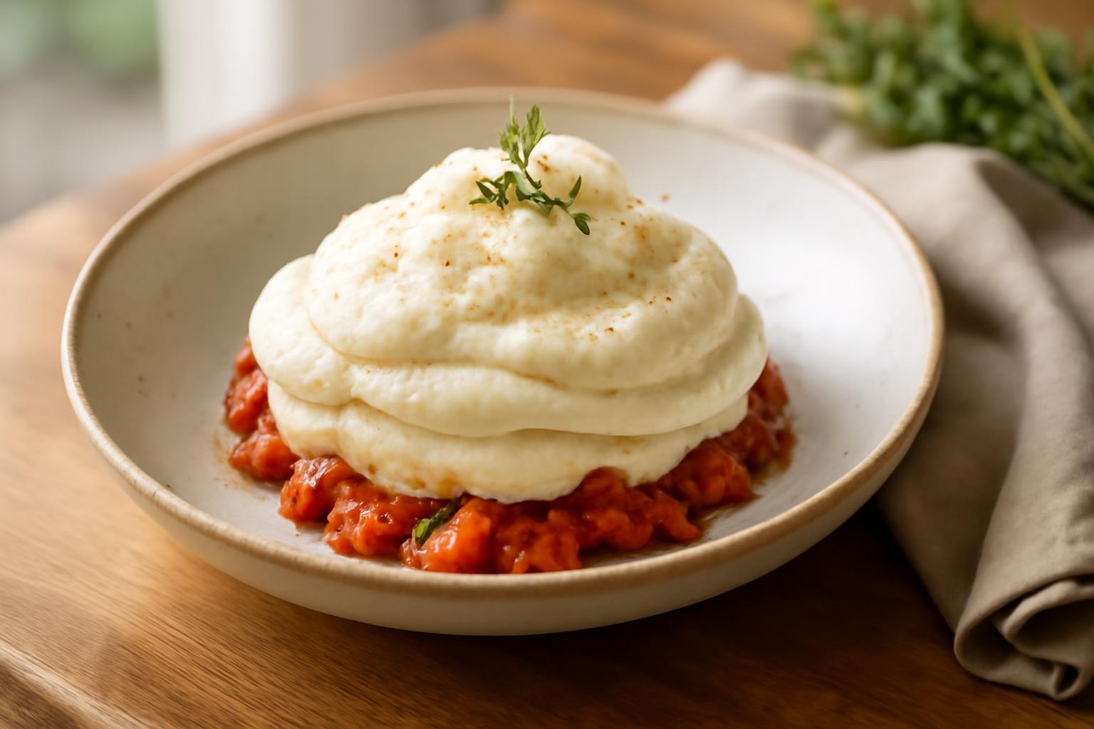 Nuage Méditerranéen : Tiramisu Salé Tomates Confites & Parmesan
