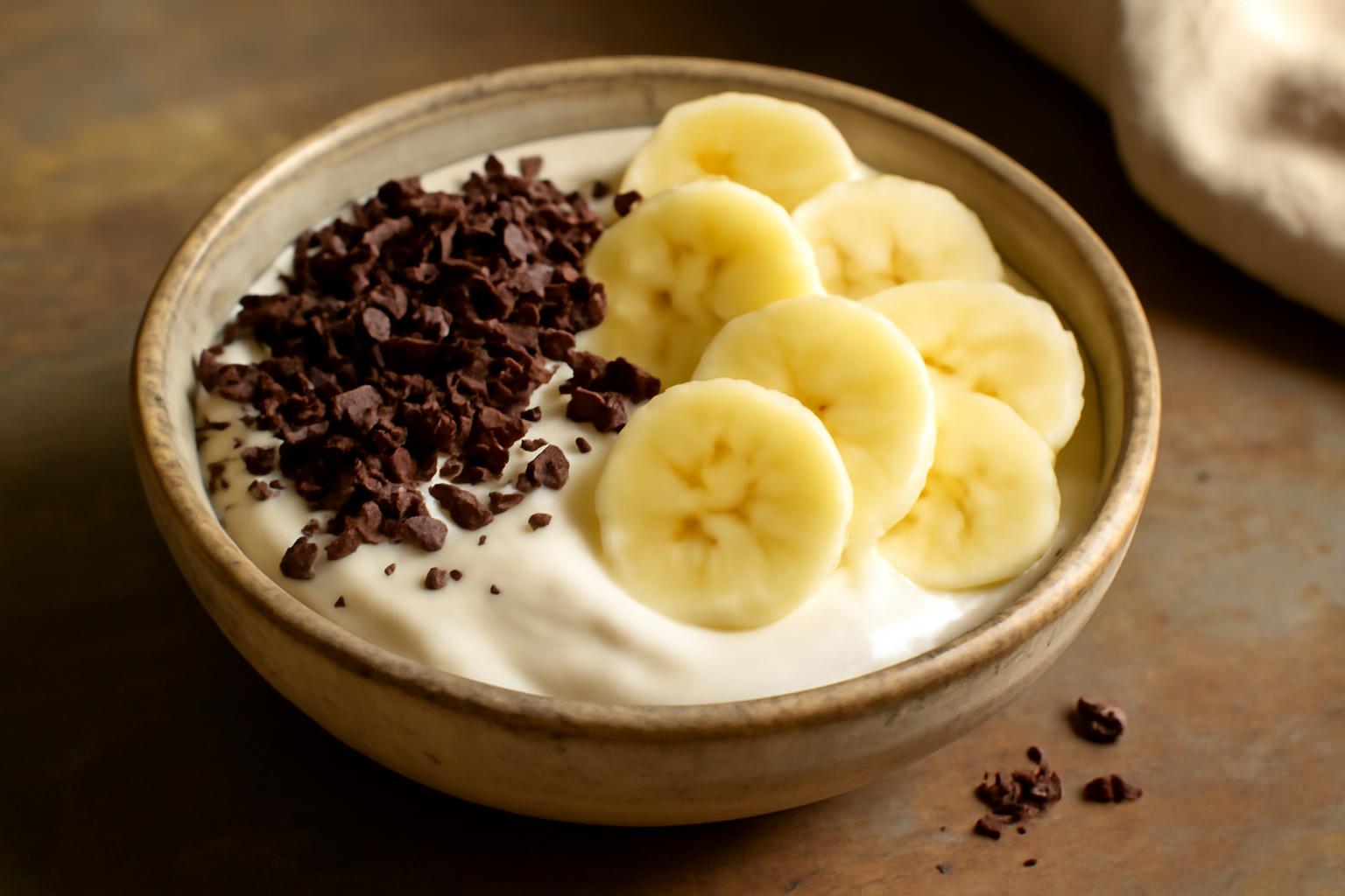 Cheesecake bowl express banane & chocolat