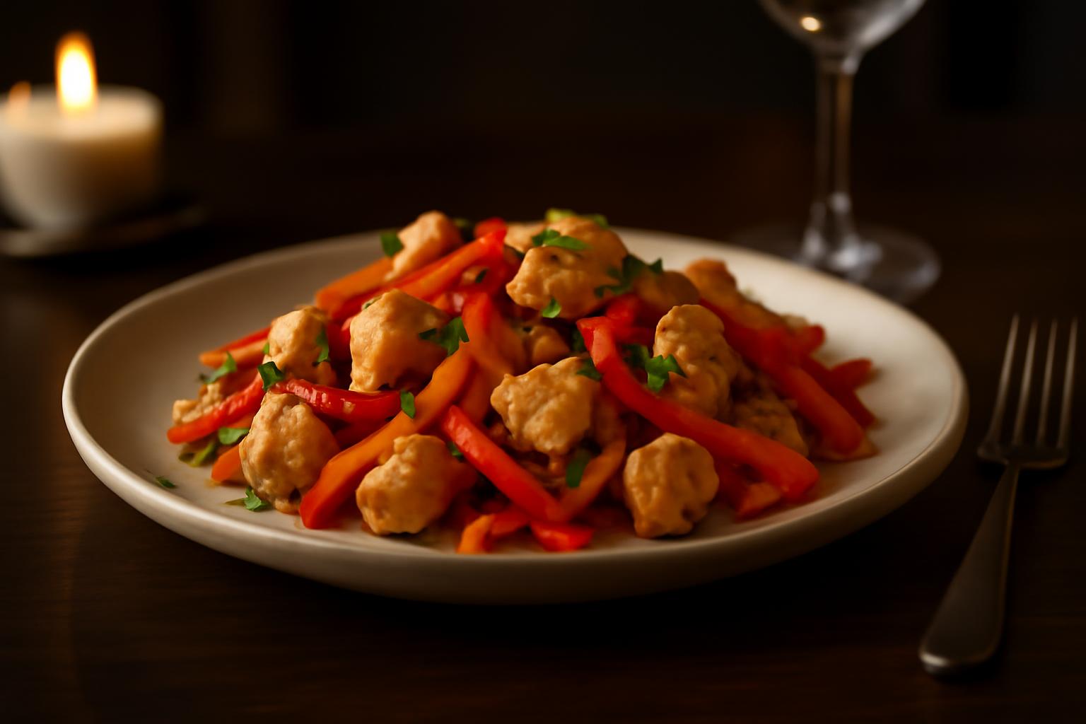Poulet aux Légumes et Épices Sautés au Beurre