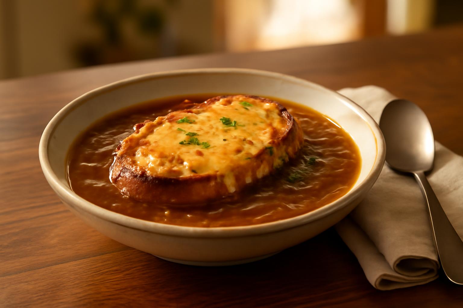 Soupe à l’oignon (la meilleure)