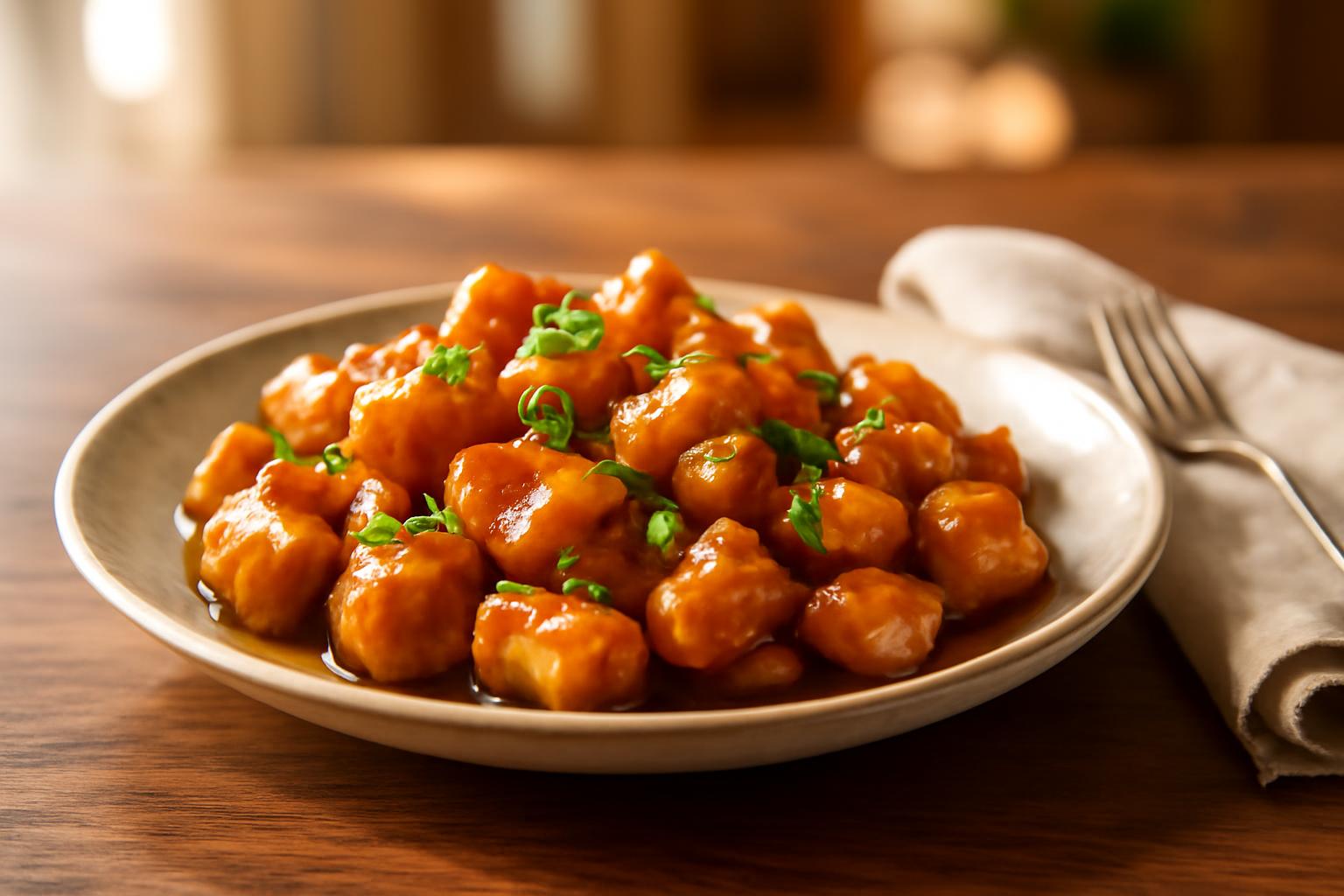 Poulet Général Tao facile (sans friture)