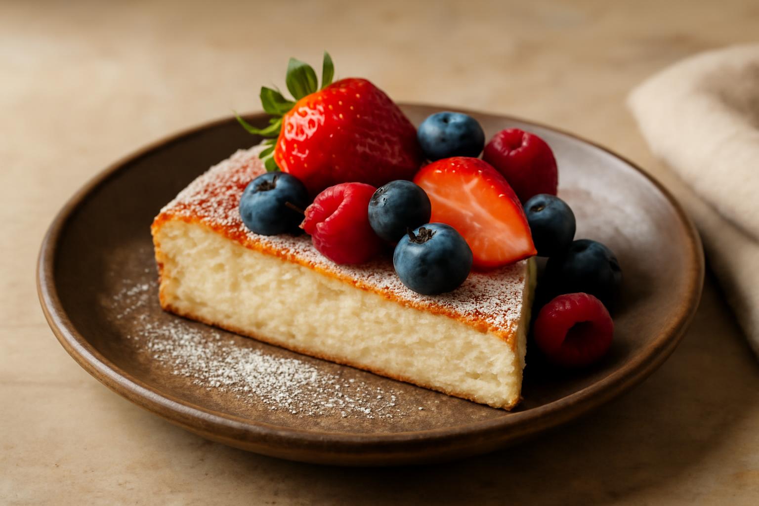 Skyr Cake à la Vanille avec Fruits Frais