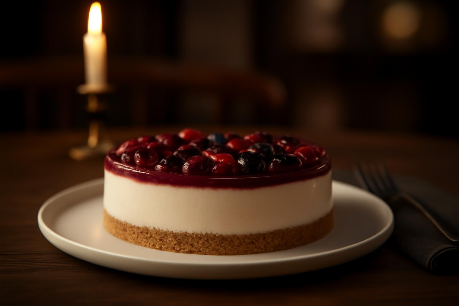 Cheesecake renversé aux fruits rouges