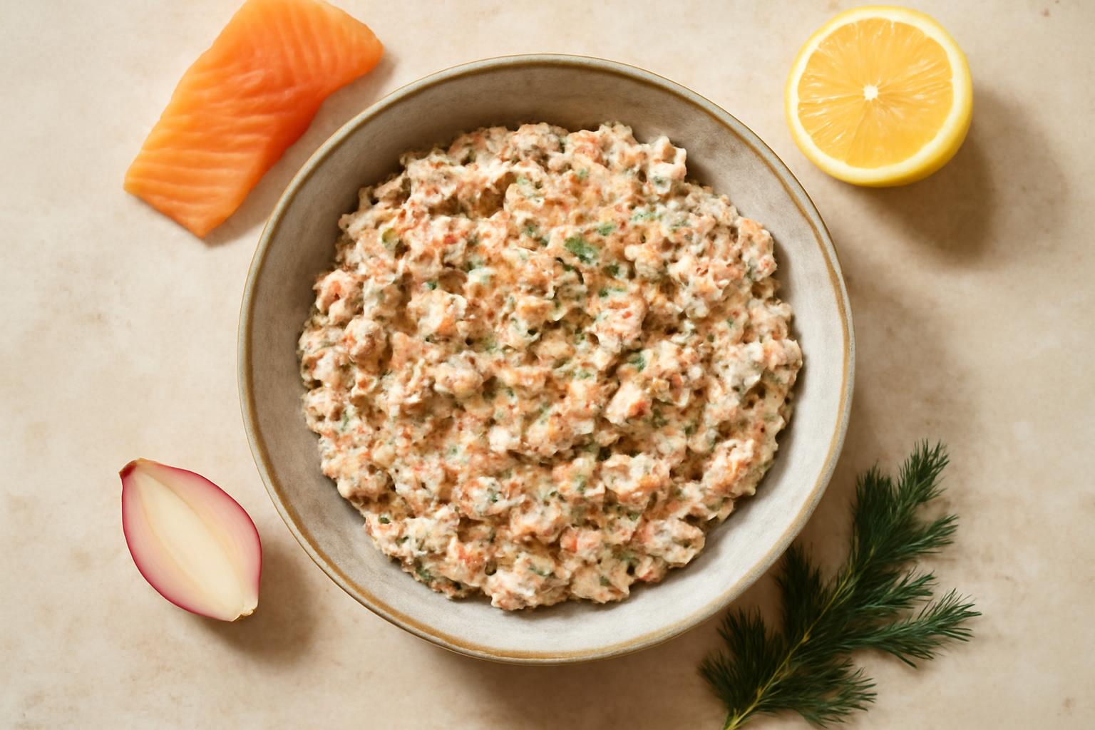 Rillettes de saumon au chèvre frais