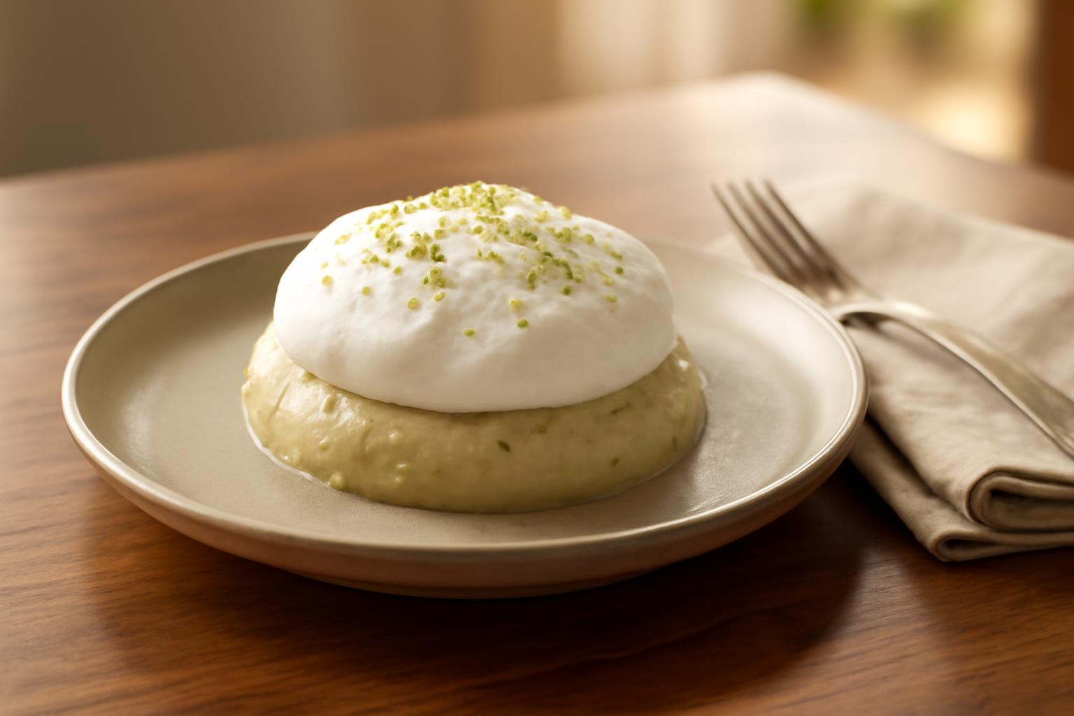 Nuage de Printemps : Mousse d’Artichaut, Citron Vert & Neige Lactée