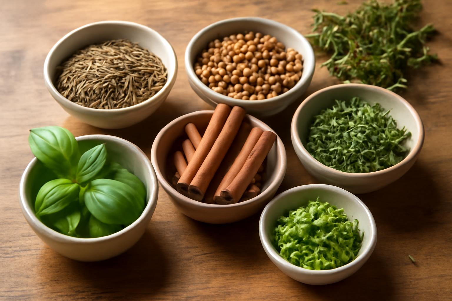 Ingrédients de la catégorie Épices et aromates