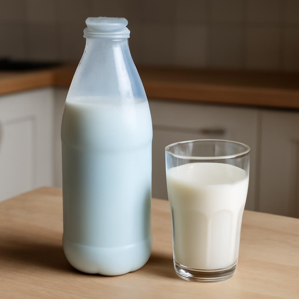 Lait demi-écrémé UHT en cuisine