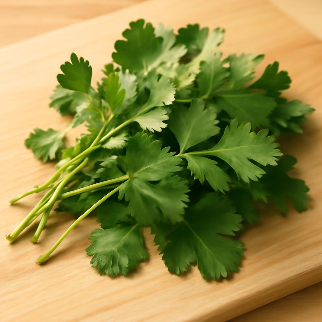coriandre fraîche en cuisine