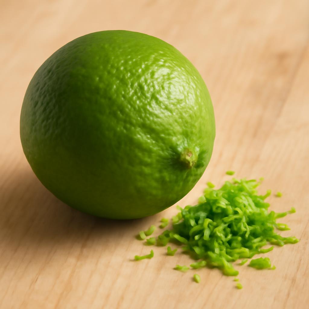 zeste de citron vert en cuisine