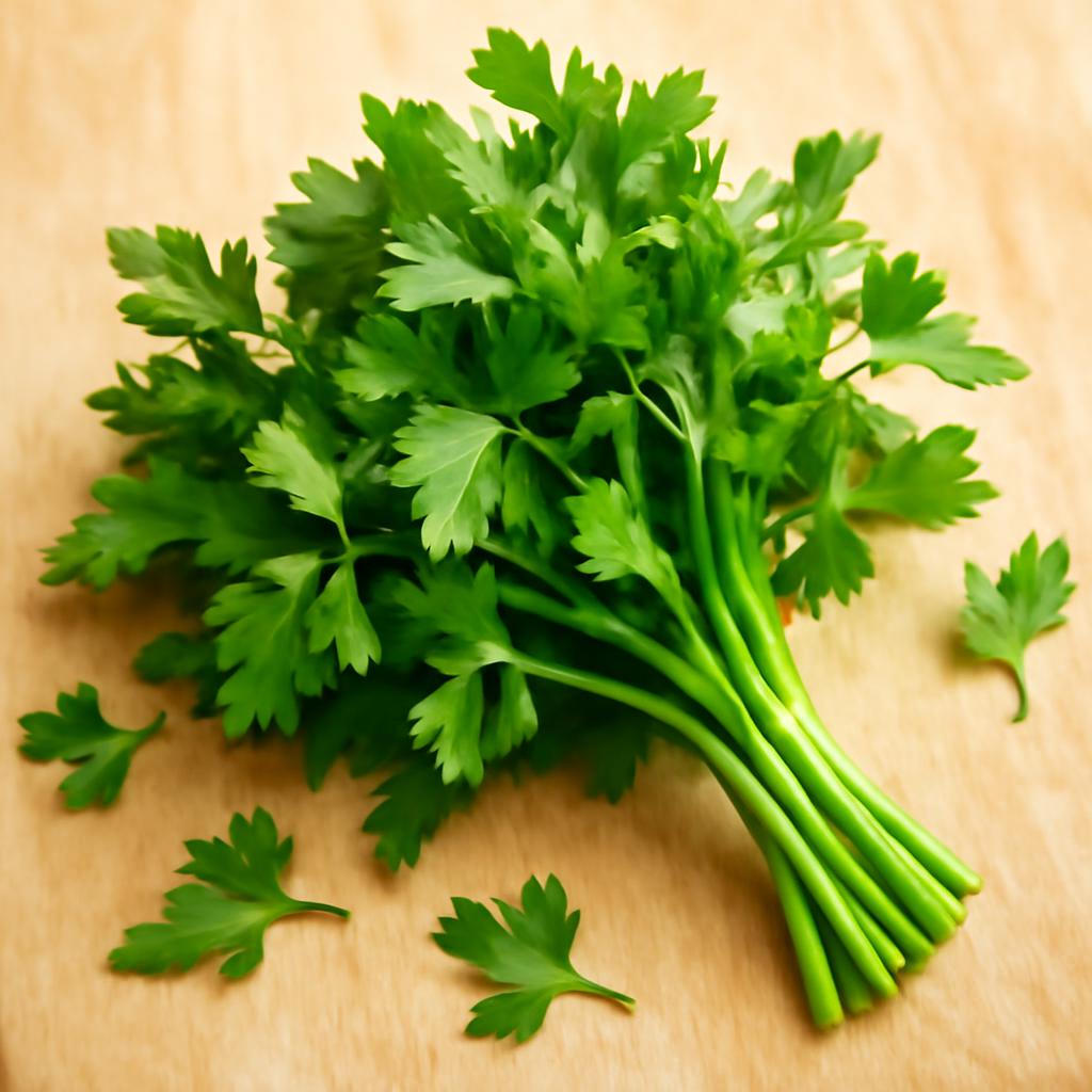 persil plat en cuisine