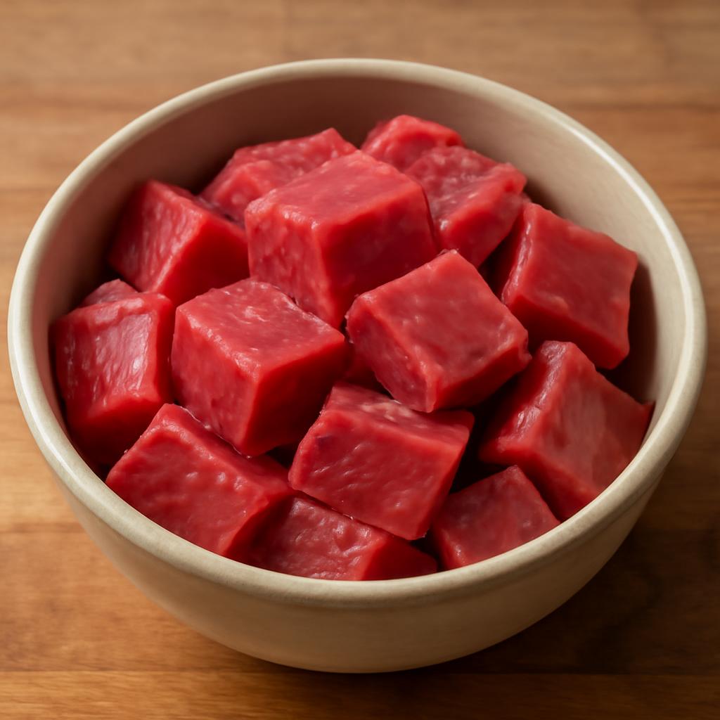 Bœuf pour bourguignon en cuisine