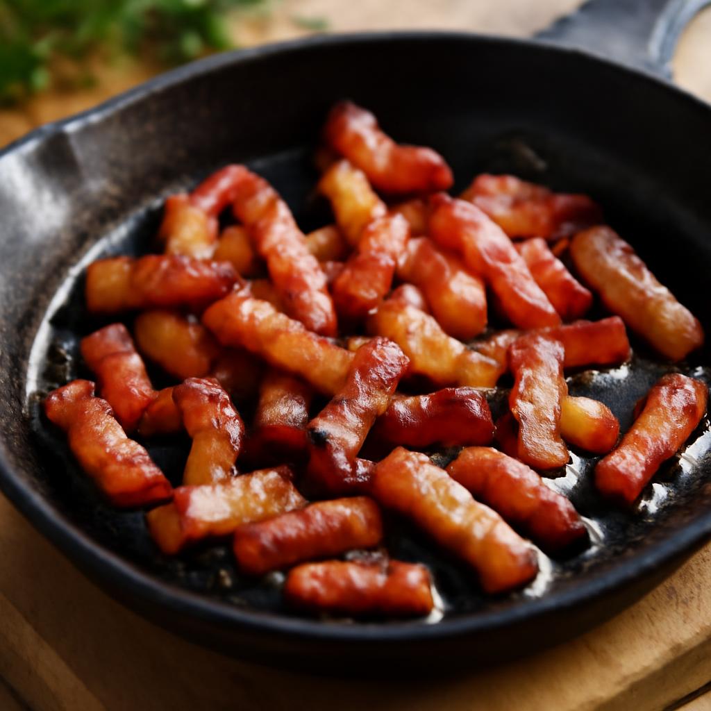 Lardons fumés en cuisine