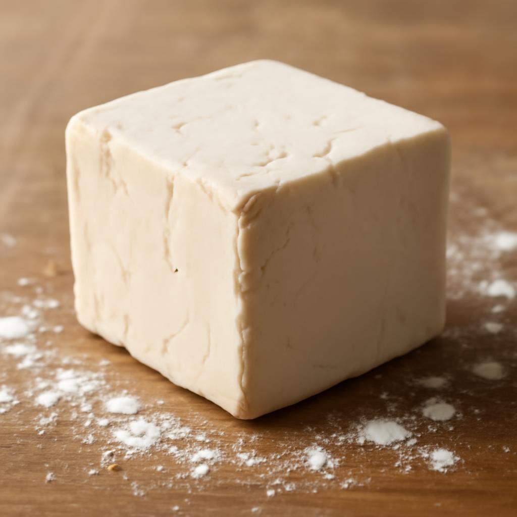 Levure de boulanger fraîche en cuisine