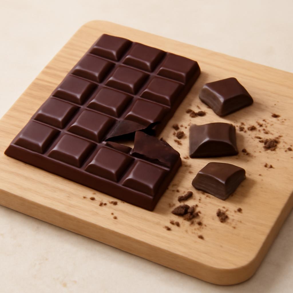 Chocolat noir pâtissier en cuisine